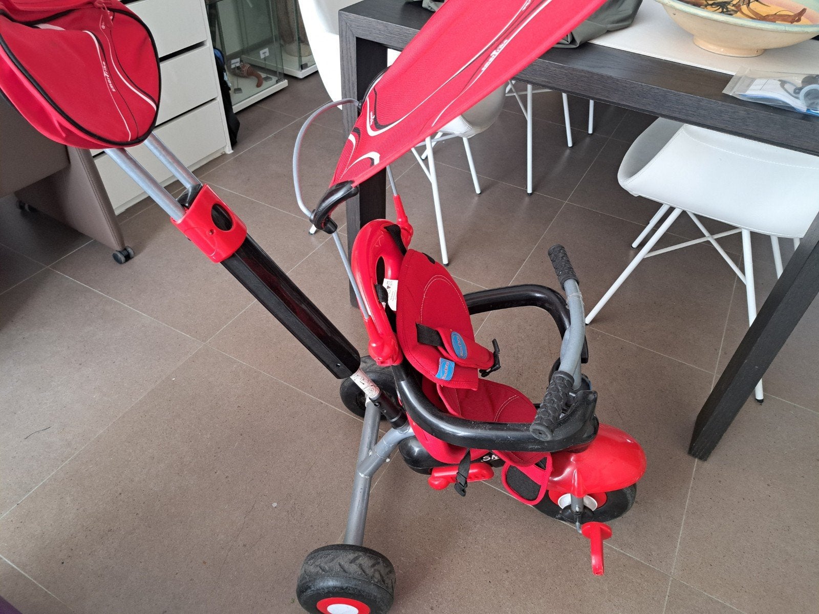 Duwfiets  smart trike, Ophalen