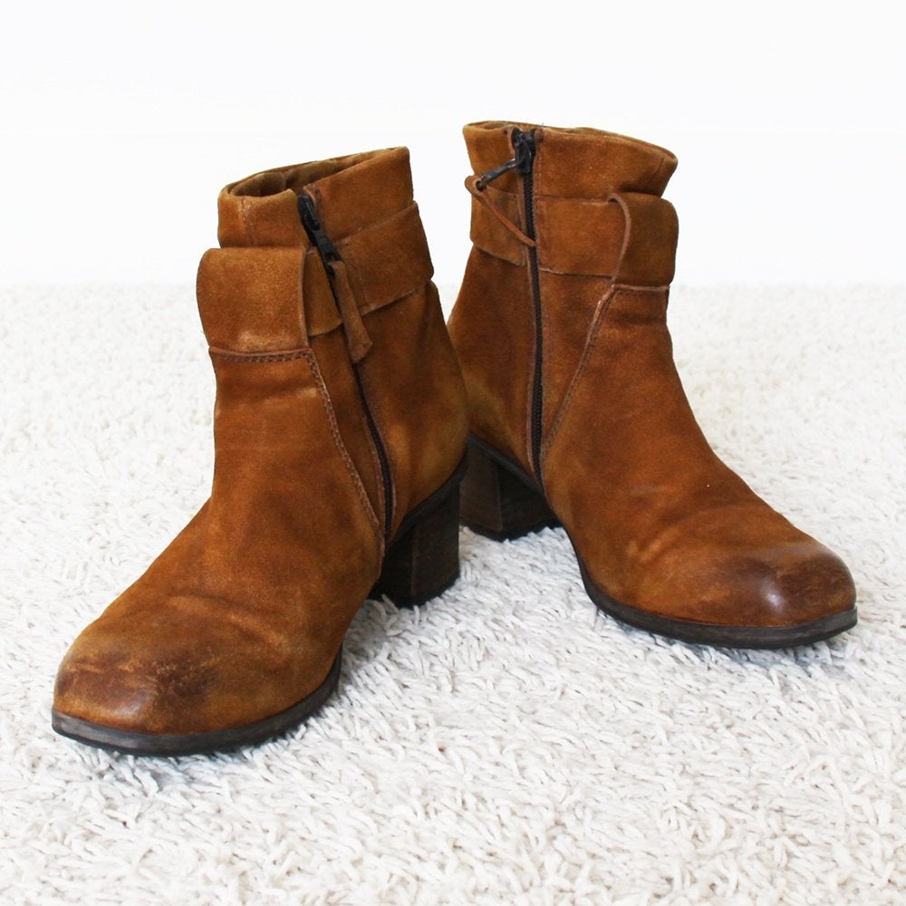 Mooie Vintage Piedi Nudi Suede Laarsjes (Maat 38) s16 € 50,-, Bruin, Verzenden, Lage of Enkellaarzen, Piedi Nudi