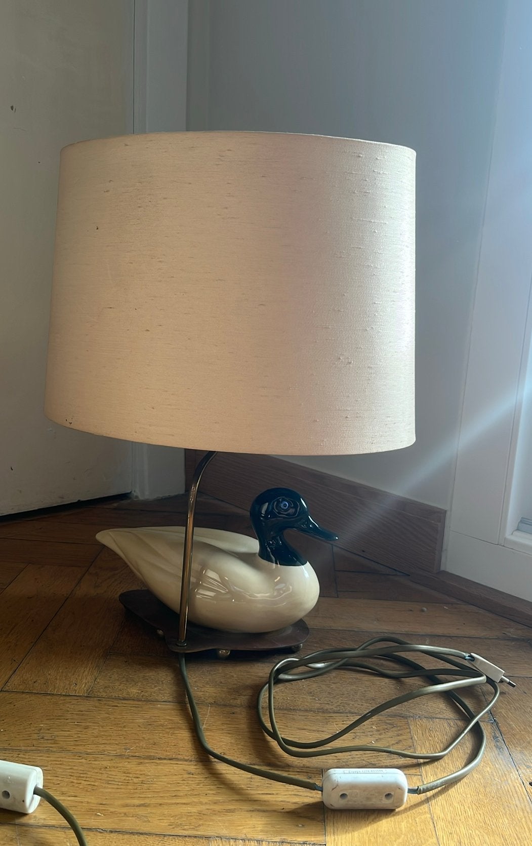 Set van Twee Vintage Keramieken Eendenlampen – Jaren '70/'80, Gebruikt, Keramiek, Modern, Ophalen