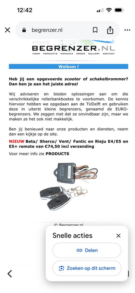 Algemene begrenzer, Fietsen en Brommers, Ophalen, Nieuw