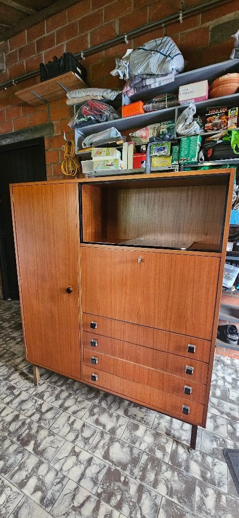 Vintage kast, Ophalen, Gebruikt, Glas, Met deur(en)
