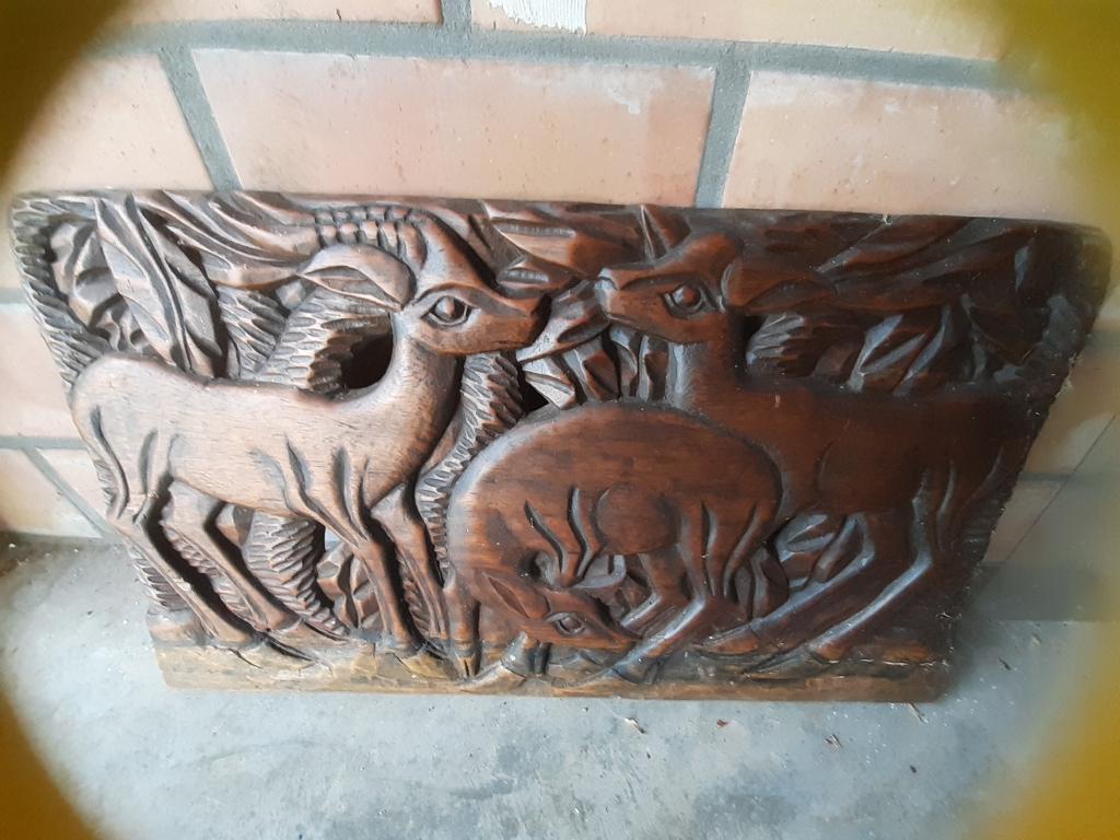 Houtsnijwerk tablet / paneel, Antiek en Kunst, Houtsnijwerk, Hout, Bruin, Klassiek