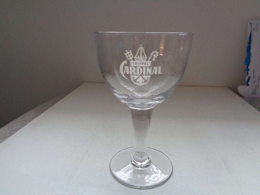 oud bierglas trippel Cardinal, Ophalen of Verzenden, Zo goed als nieuw, Glas of Glazen, Overige merken