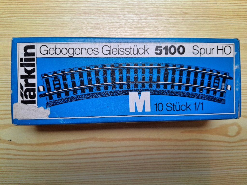 Märklin 5100 — Boîte de 10 rails en M incurvés, Hobby & Loisirs créatifs, Analogique, Courant alternatif, Rails, Enlèvement