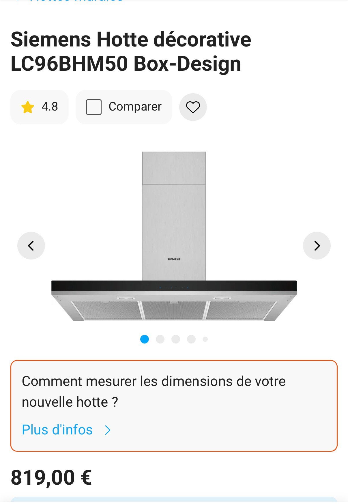 Hotte Siemens nouvelle dans la boîte!!!!, Electroménager, Enlèvement, Comme neuf