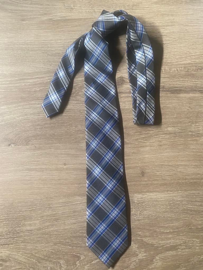 🔥 Blauw/grijze stropdas in zijde - E5 mode - nieuwstaat, Kleding | Heren, Stropdassen, Blauw, Ophalen of Verzenden