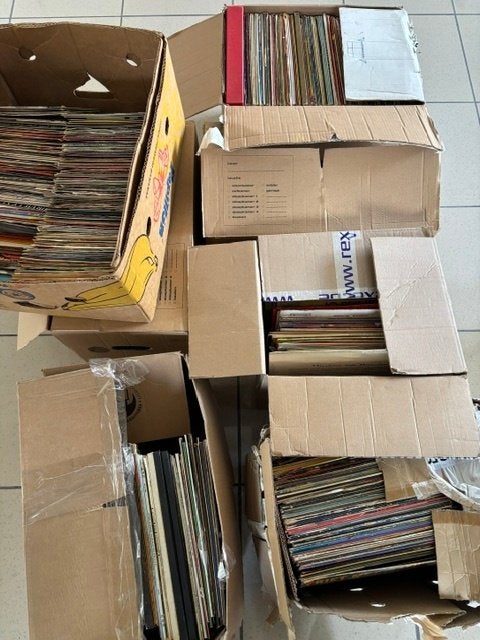 Lot de plus de 600 vinyles, CD & DVD, Vinyles | Autres Vinyles, Compilation, Enlèvement, Utilisé, Autres formats