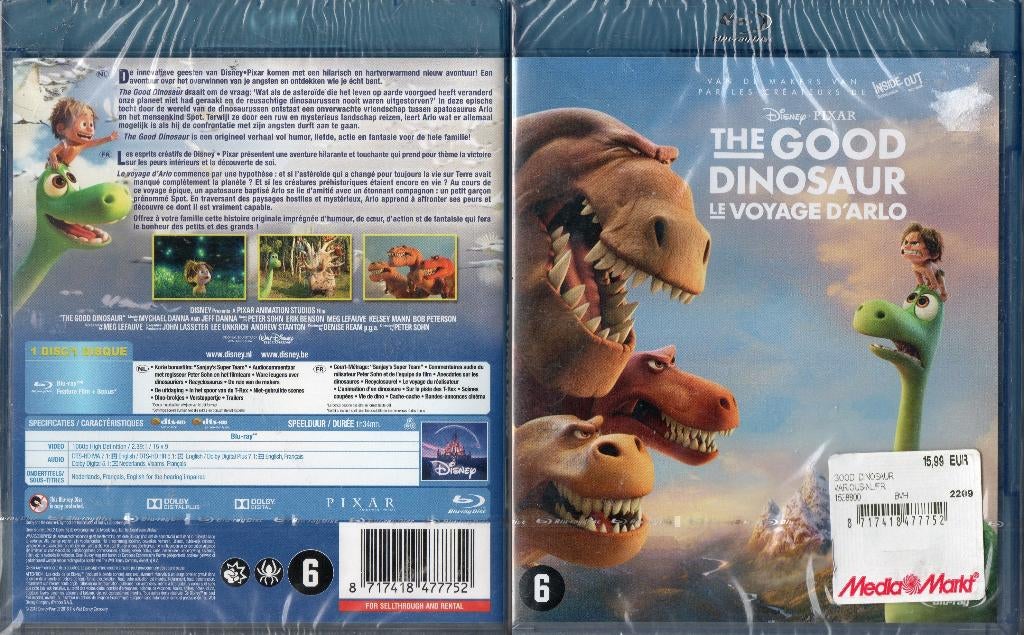 le voyage d’arlo (the good dinosaur) (blu-ray) neuf , cello, Enlèvement ou Envoi, Neuf, dans son emballage, Dessins animés et Film d'animation