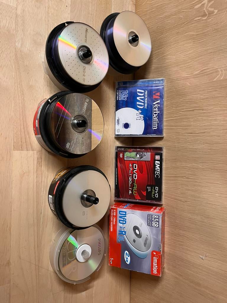 Lot de Dvd et Cd  vierges, Informatique & Logiciels, Enlèvement, Comme neuf, Cd