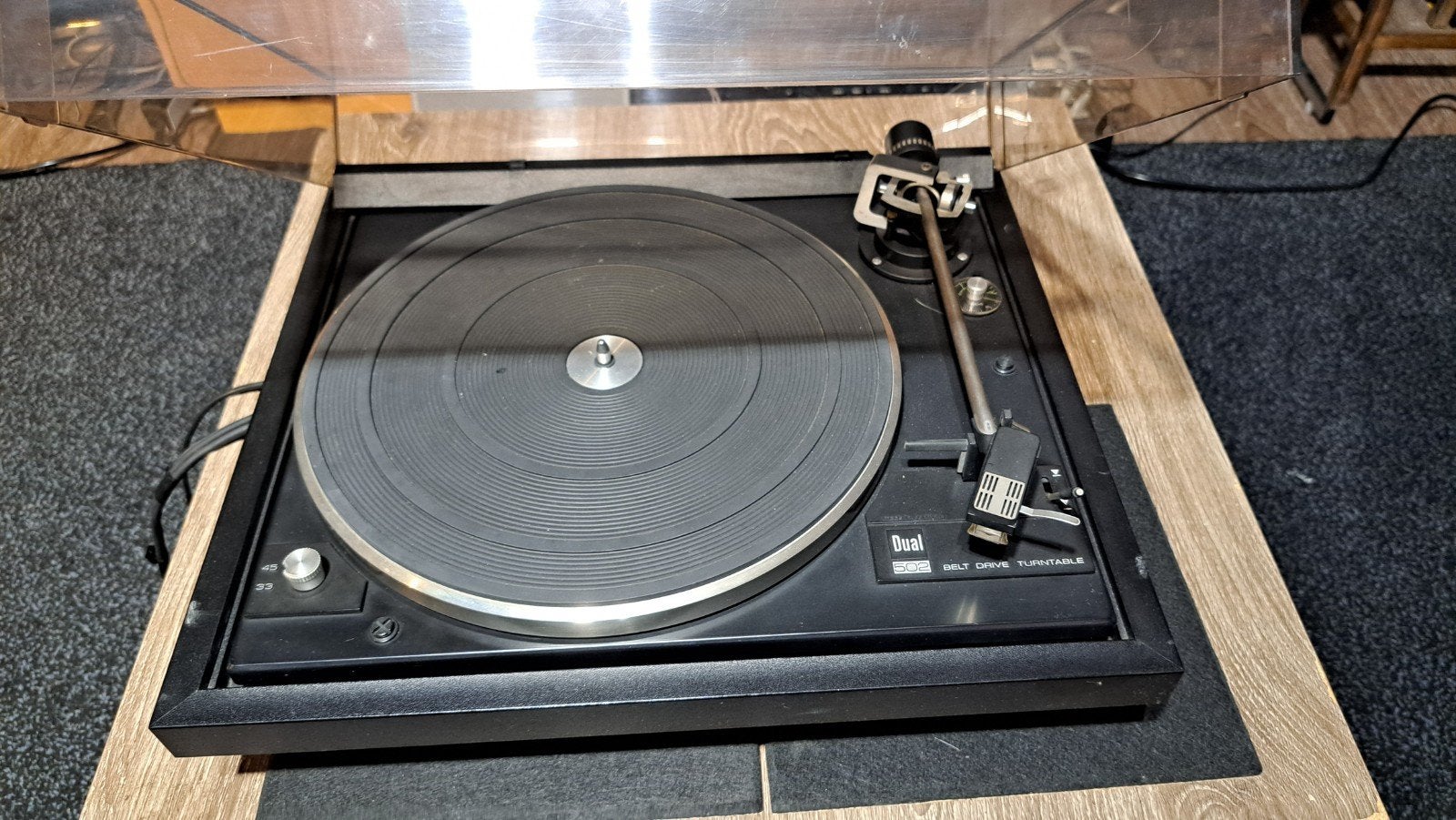 Dual 502 shure m75 ( nieuwe riem,  nieuwe naald ), Ophalen, Platenspeler, Dual