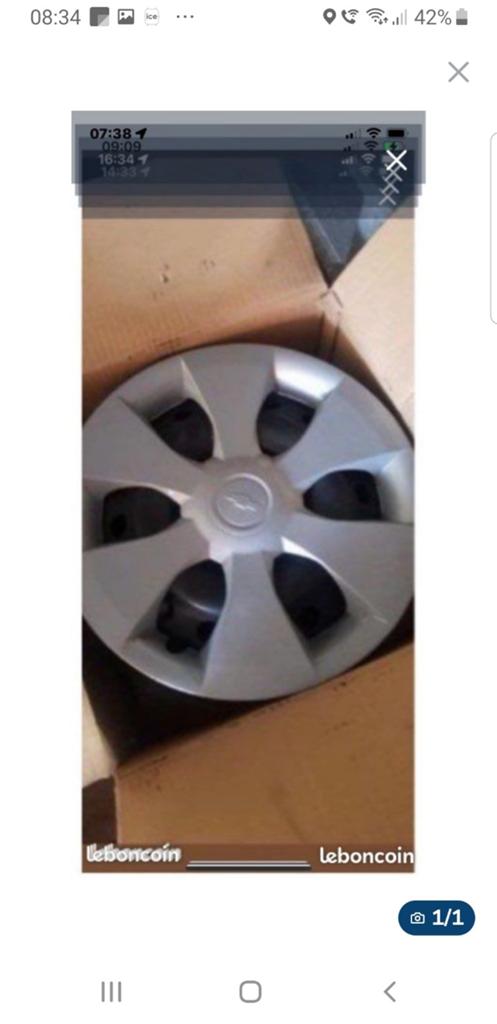 À vendre jantes tôles plus enjoliveurs 15pouces Chevrolet Op, Enlèvement ou Envoi