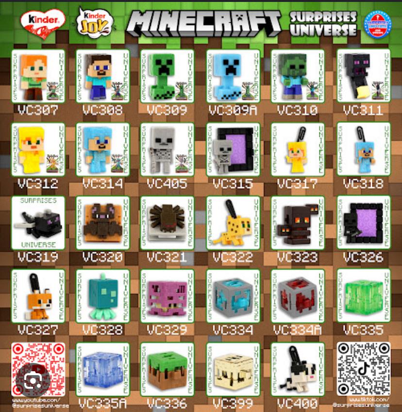 Je Recherche Collection Minecraft kinder Joy, Enlèvement