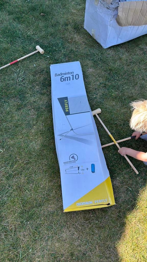 Badminton net NIEUW, Sport en Fitness, Badminton, Ophalen, Nieuw