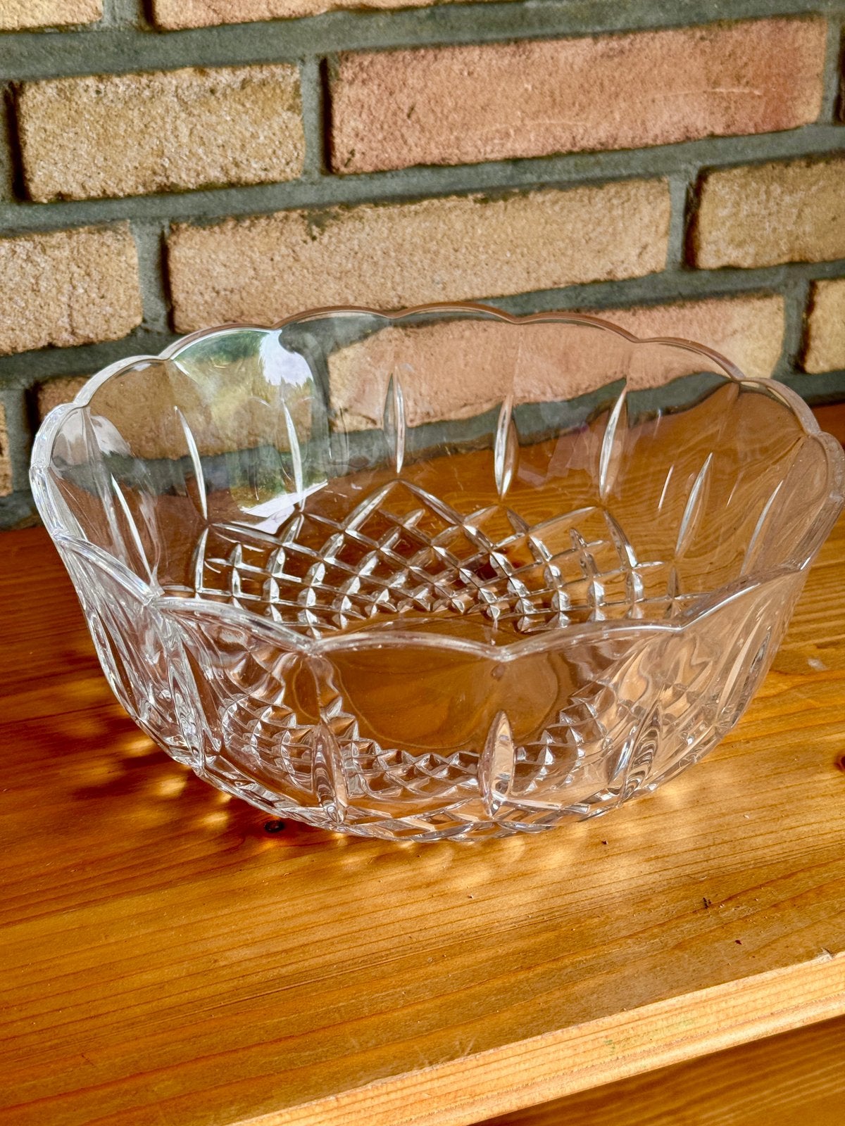 Vintage kristallen retro glazen fruitschaal, Ophalen, Schaal, Rond, Glas