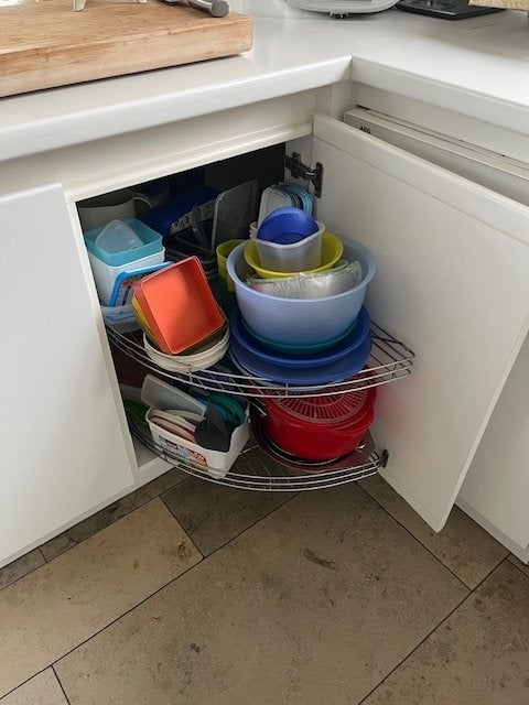 Inox draaisysteem voor hoekkast keuken, Huis en Inrichting, Ophalen, Gebruikt