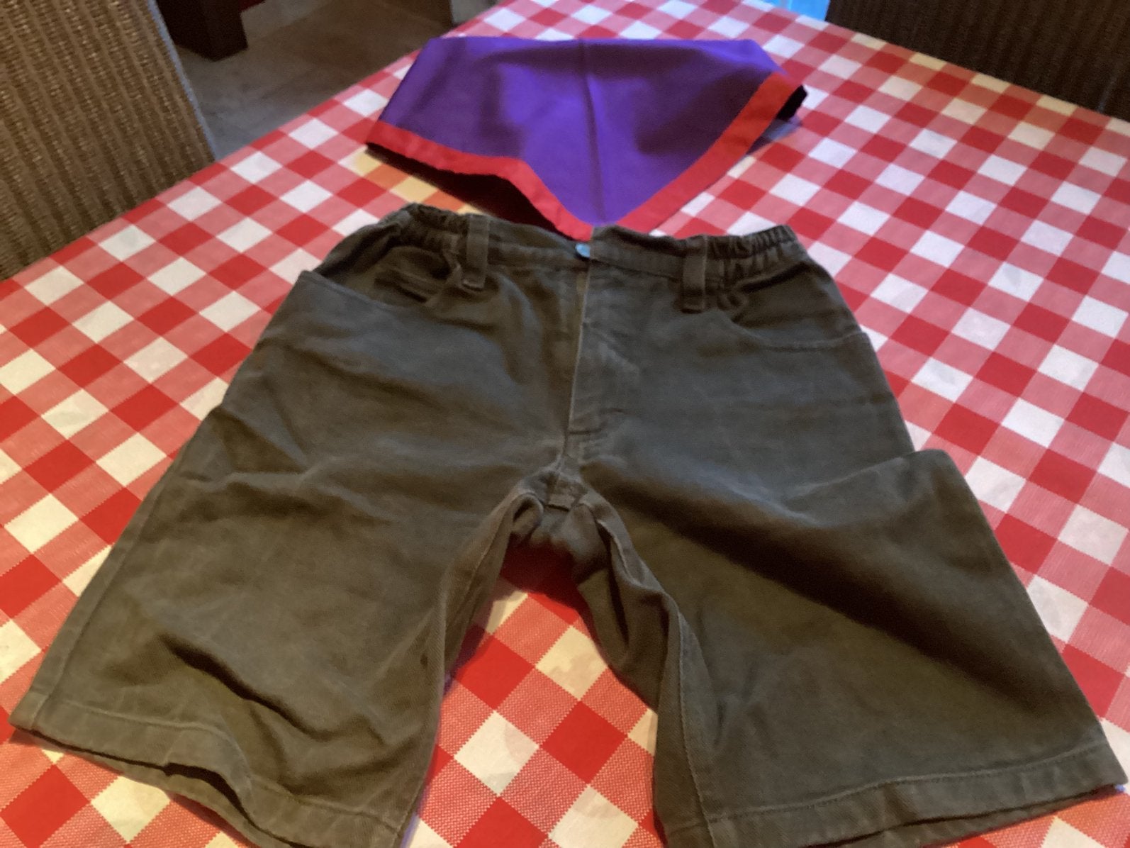 Scoutsbroek, maat 176 of 16 jaar, en scoutssjaal, Ophalen, Zo goed als nieuw, Groen
