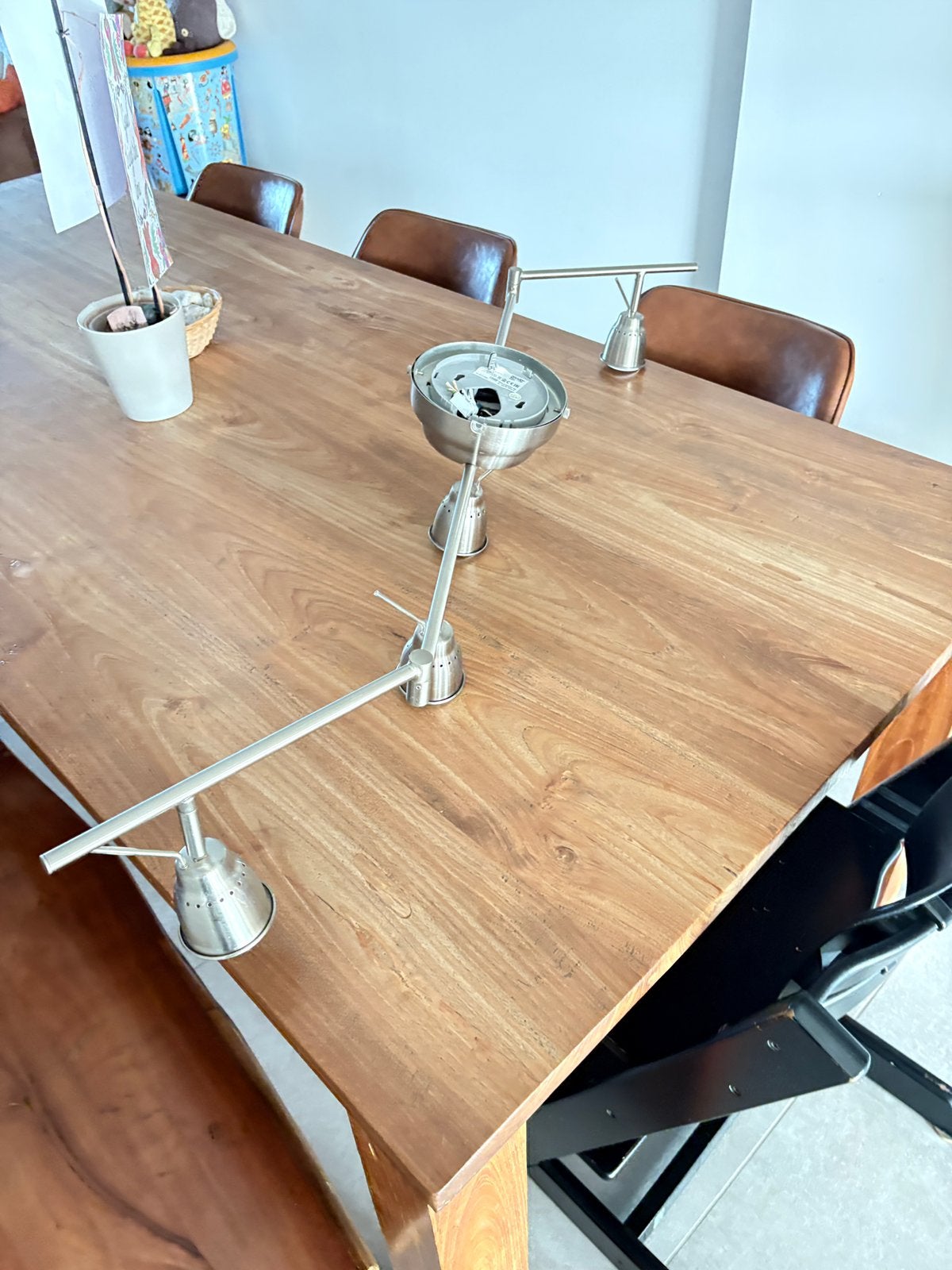 Verlichting met spots, Ophalen