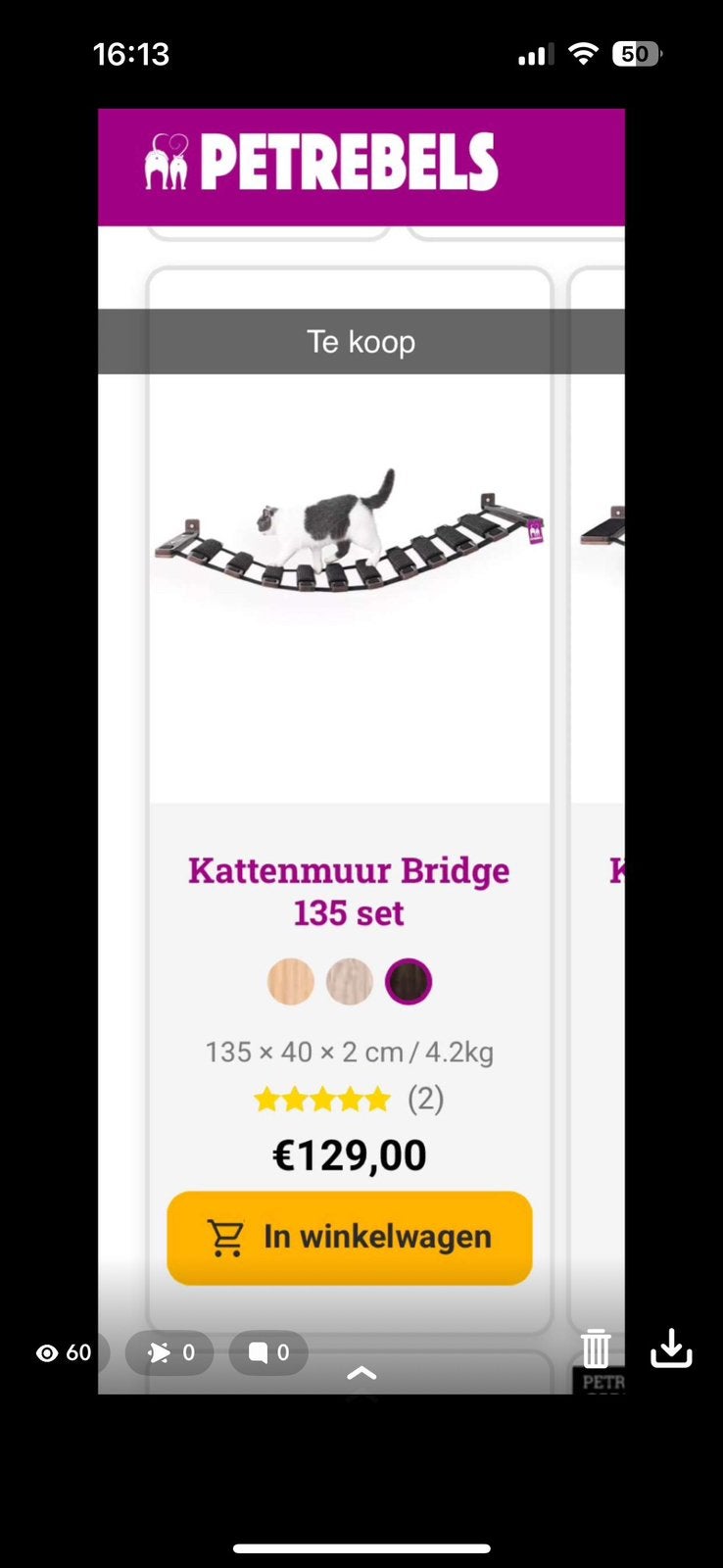 Petrebels Kattenmuur Bridge 135, Ophalen, Nieuw