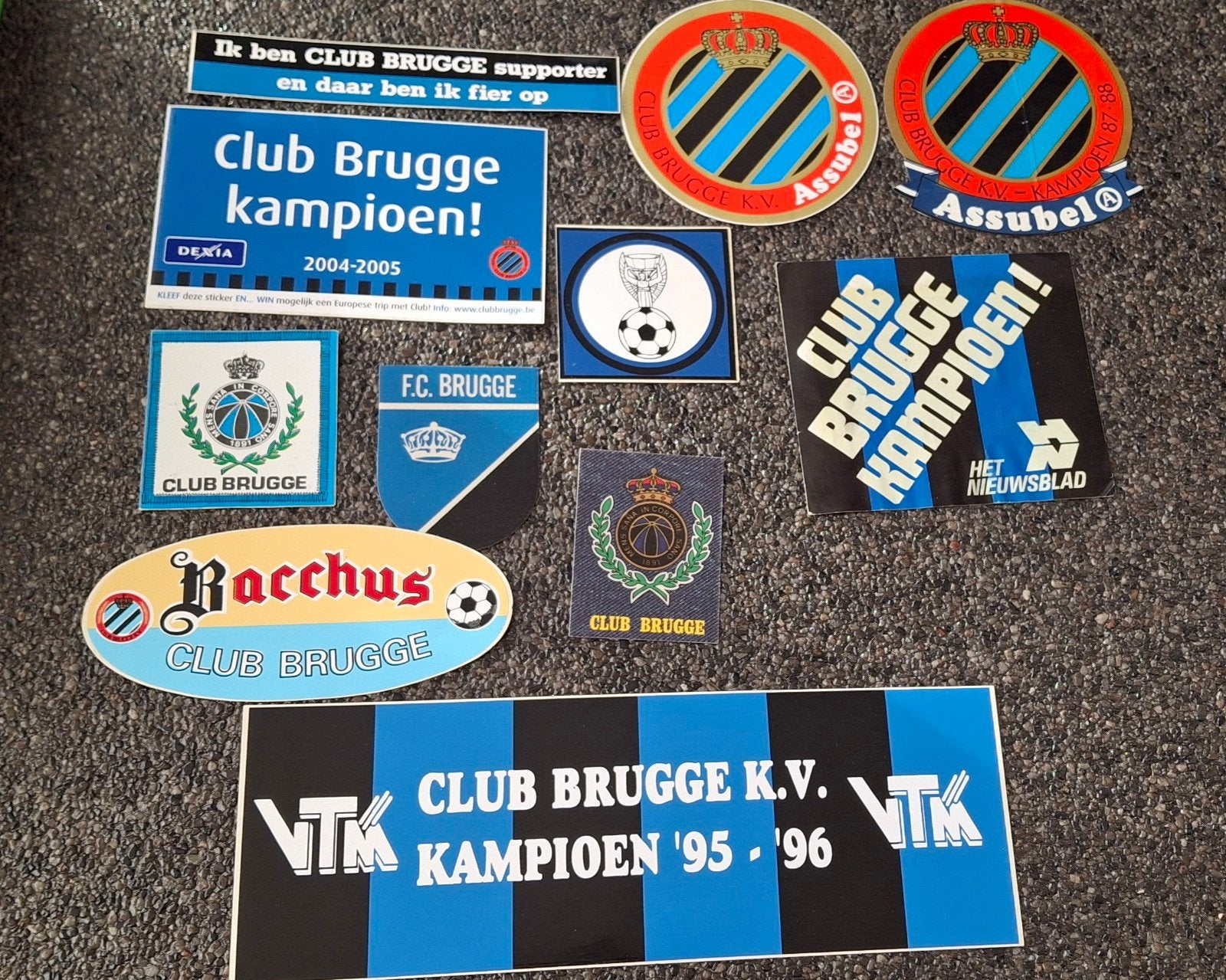 Groot lot stickers voetbal Club Brugge, Ophalen of Verzenden, Zo goed als nieuw, Sport