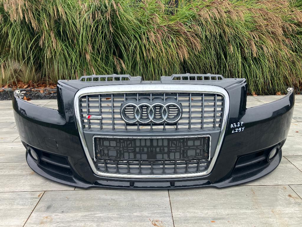 audi A3 s-line 2006 - 2010 voorbumper met grill mistlichten, Gebruikt, Voor, Bumper, Audi