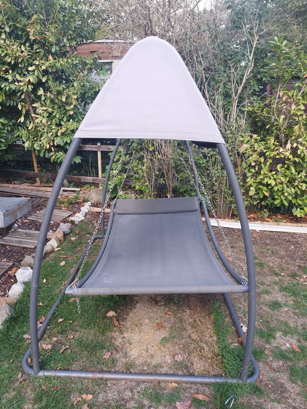 tuinschommelbed, Ophalen, Gebruikt