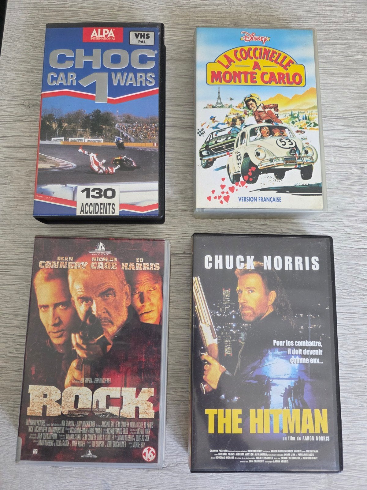 Lot de 4 VHS originale version française, CD & DVD, VHS | Film, Utilisé, Action et Aventure, VHS, À partir de 6 ans, Français