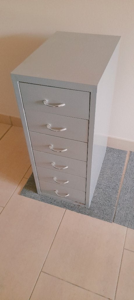 grijs industrieel ladekast ladeblok opbergmeubel archiefkast, Ophalen, Minder dan 50 cm, Gebruikt, 5 laden of meer