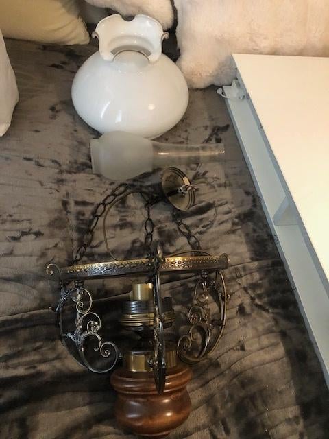 Rustieke hanglamp in zeer goede staat., Ophalen, Zo goed als nieuw, Glas, Minder dan 50 cm
