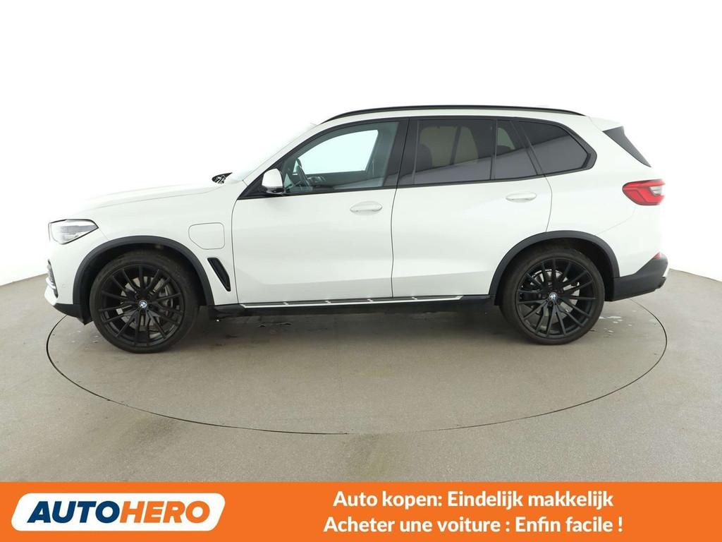 BMW X5 xDrive 45e M Sport (bj 2019, automaat), Auto's, Automaat, Gebruikt, Wit, Leder
