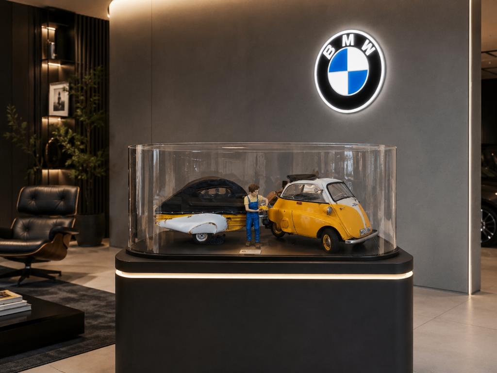 BMW Isetta schaal 1:8 !!! Uniek stuk, één van gemaakt, Ophalen, Nieuw, 1:5 t/m 1:8, Auto