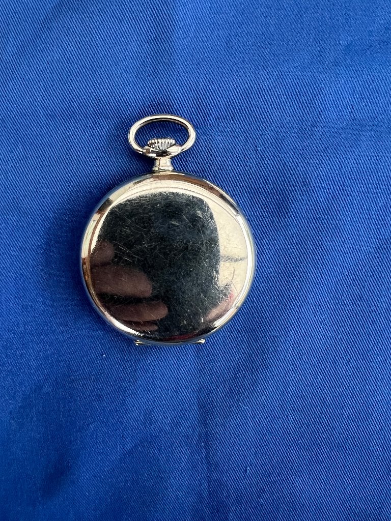 Omega Vintage Opwindbaar Zakhorloge, Ophalen, Staal, Zakhorloge, Omega