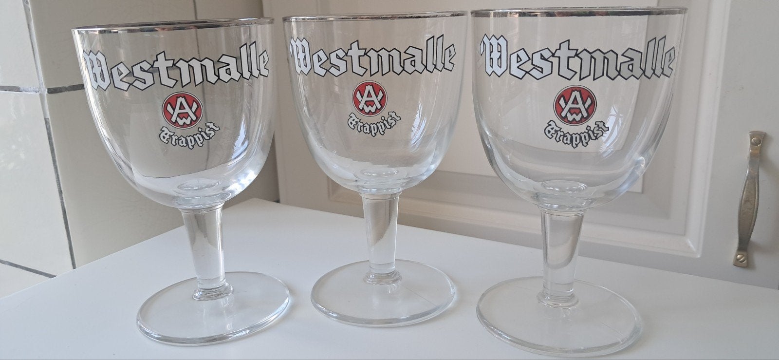 3 WESTMALLE TRAPPIST-glazen, Verzamelen, Ophalen