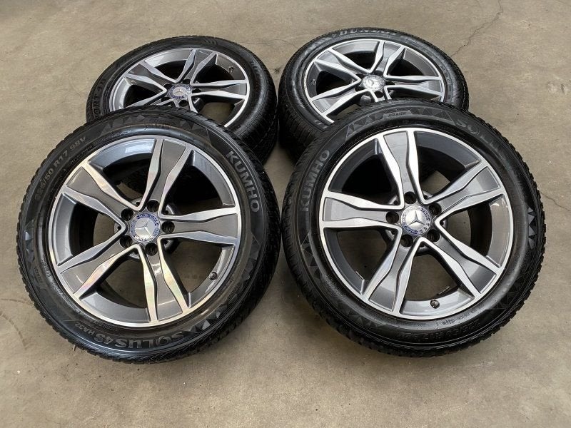 17 inch originele velgen + vierseizoenenbanden Mercedes C kl, Pneus et Jantes, 4 Saisons, -, 17 pouces