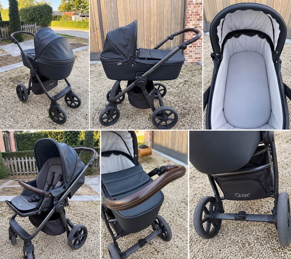 Quax Crooz kinderwagen – zwart – reiswieg + zitje, Ophalen, Gebruikt, Overige merken, Duomodel