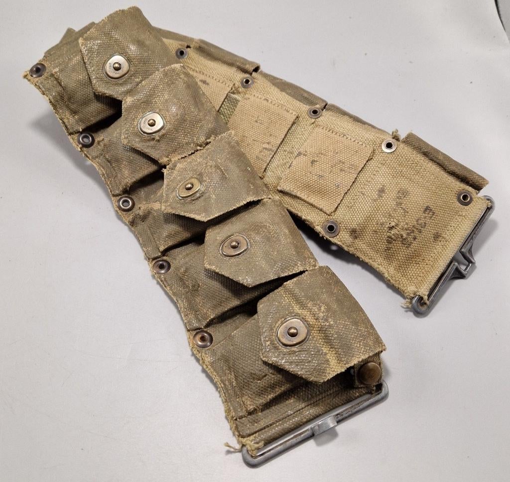 Ceinture à cartouches Garand M1 de l'armée américaine WW2 19, Envoi, Armée de terre, Vêtements ou Chaussures