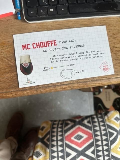 Mc Chouffe reclame karton klein, Ophalen of Verzenden, Nieuw, Reclamebord, Plaat of Schild, Overige merken