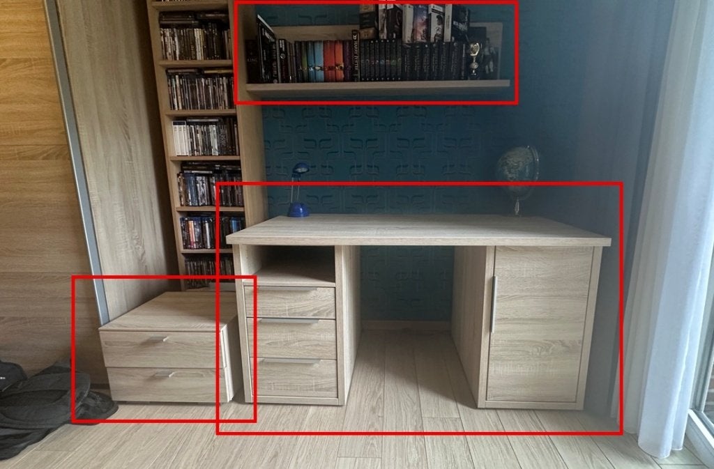 Bureaumeubel, Maison & Meubles, Autres types, Comme neuf, 140 cm, Naturel