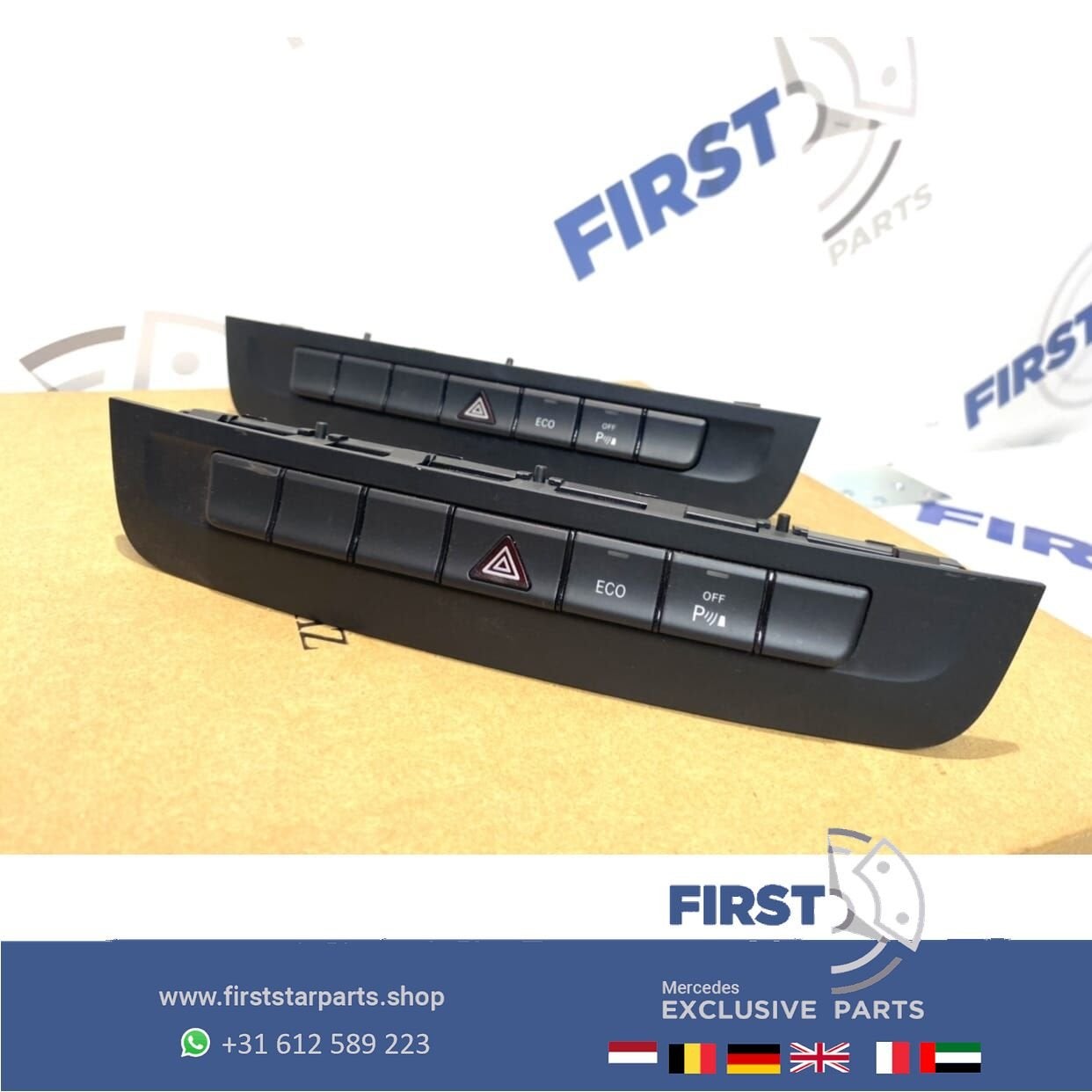 A2469051501 radio knoppen alarmlicht schakelaar Mercedes A B, Utilisé, -, -, Enlèvement ou Envoi