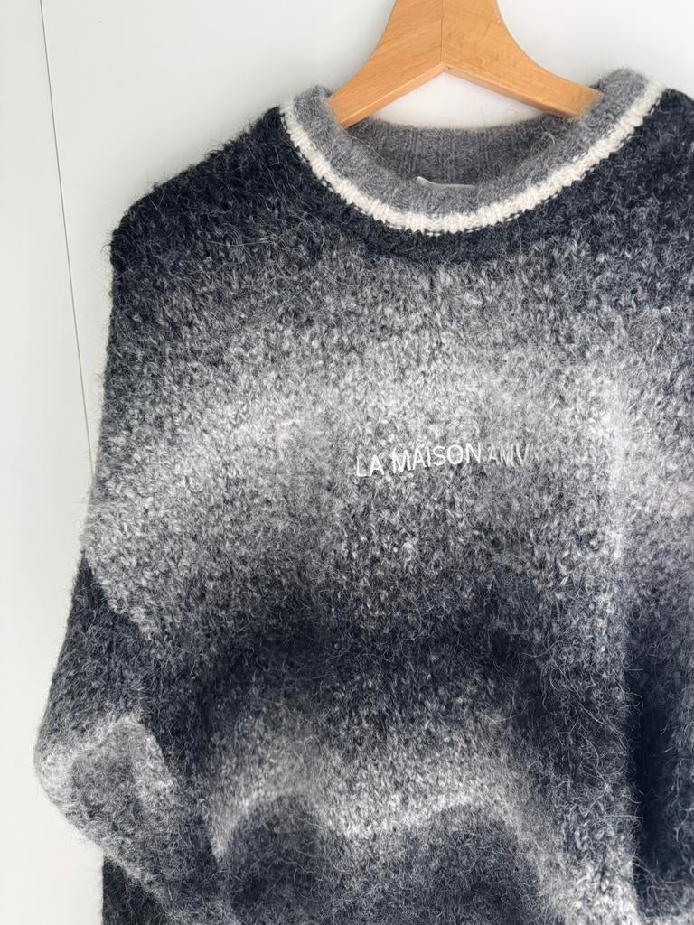 Grijze alpaga mohair trui American Vintage, Ophalen of Verzenden, Zo goed als nieuw, Maat 38/40 (M)