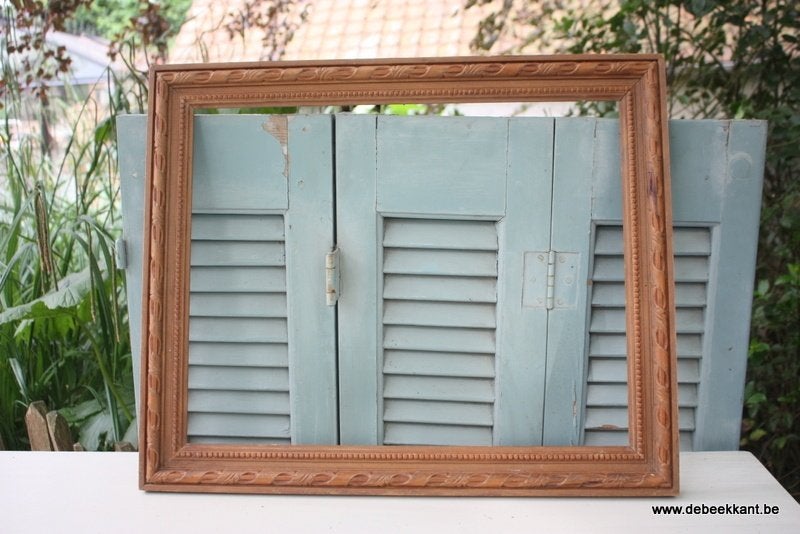 Retro vintage antieke oude  Franse houten kader lijst, Collections, Enlèvement ou Envoi