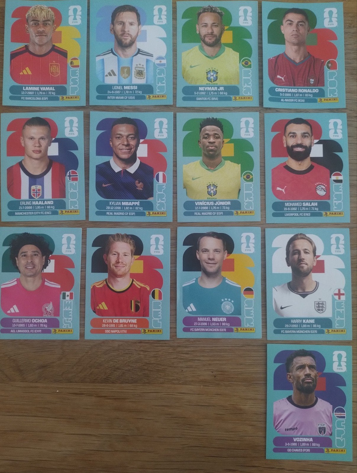 Panini 2026 Messi Yamal Ronaldo Neymar Haaland Mbappé Neuer, Enlèvement ou Envoi
