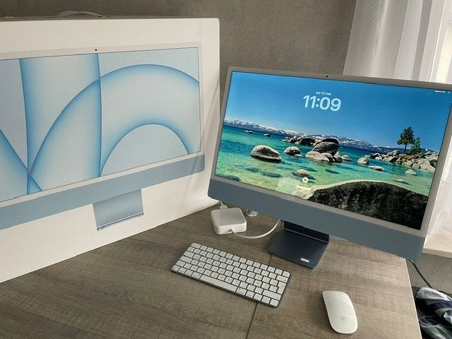 iMac 24" M1 / 8-cores - als nieuw in originele doos, Computers en Software, Apple Desktops, IMac, Zo goed als nieuw, 3 tot 4 Ghz