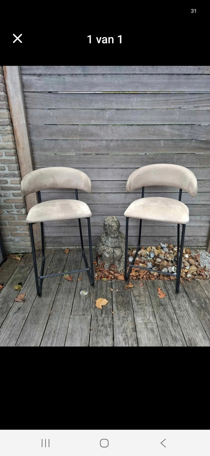 barstoel, Ophalen, Met voetsteun, 60 tot 90 cm, 4 krukken