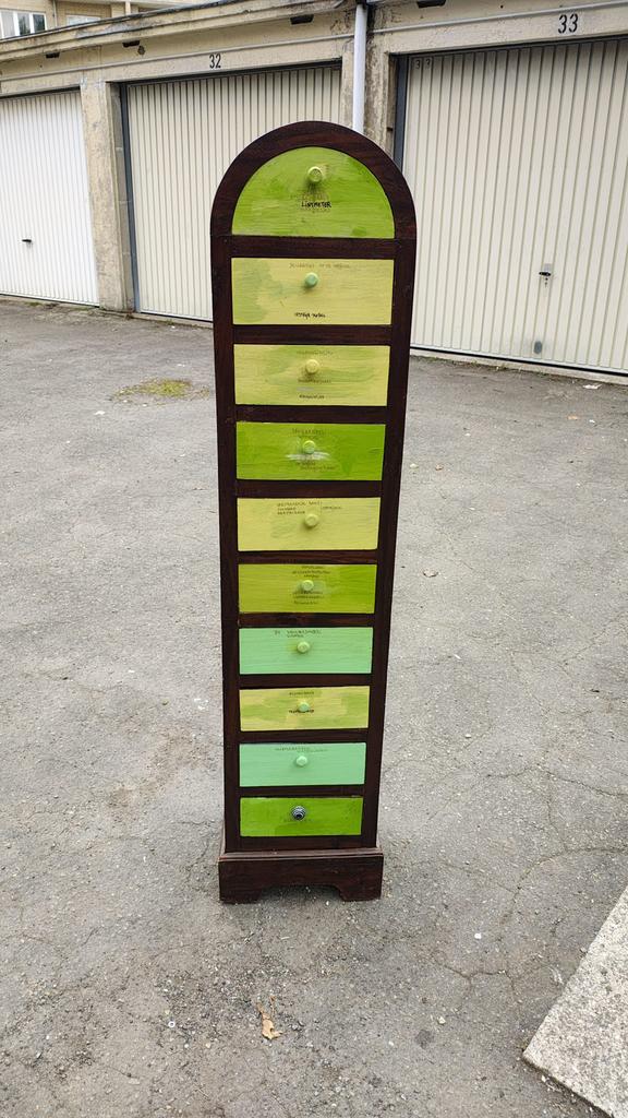 Meuble à tiroirs en teak, Enlèvement