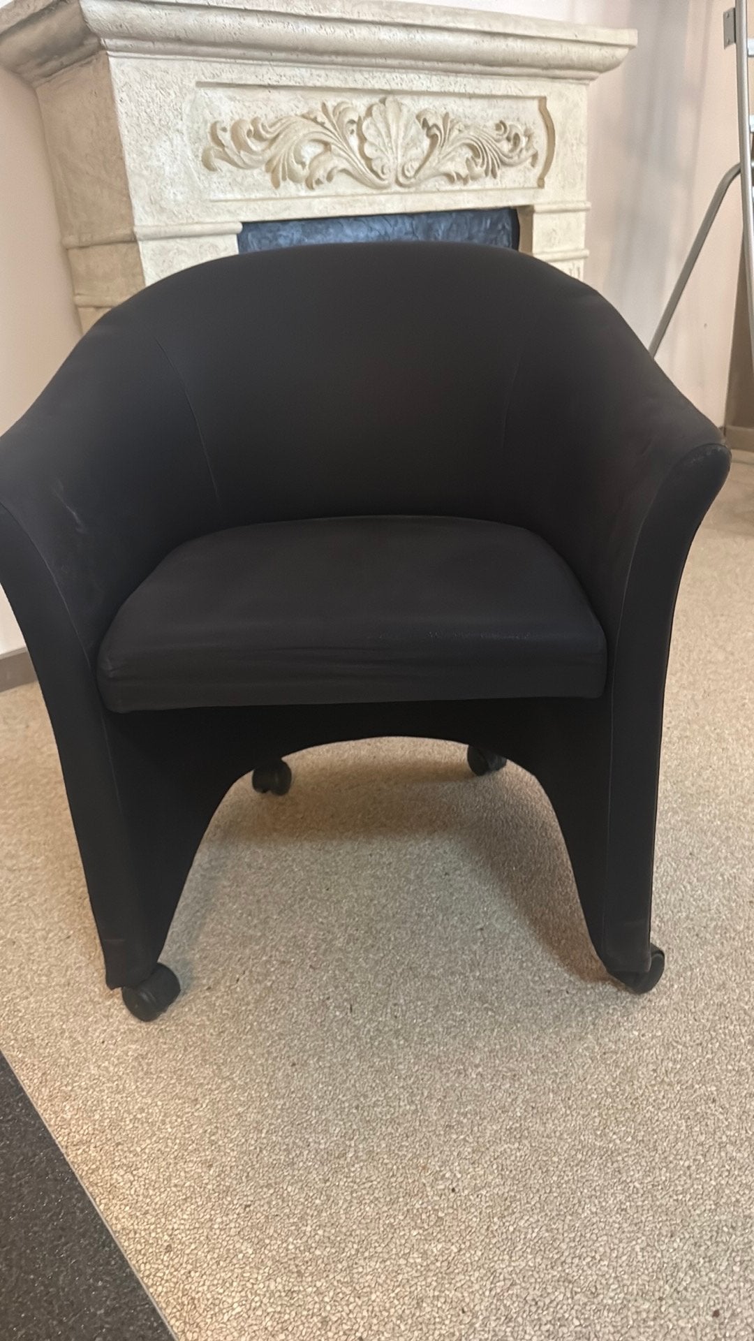 Kuipstoel op wieltjes, Maison & Meubles, Chaises, Kuip, Brun, Enlèvement, Utilisé