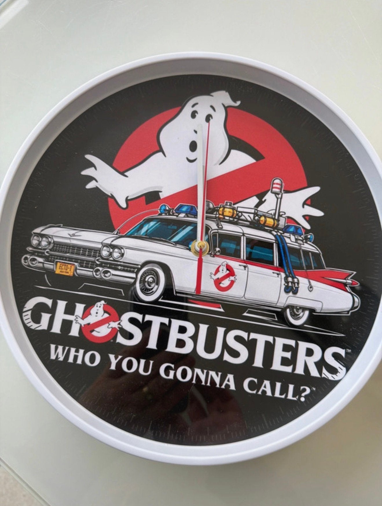 Grote wandklok Ghostbusters - retro vintage mancave, Huis en Inrichting, Wandklok, Stil uurwerk, Analoog, Nieuw