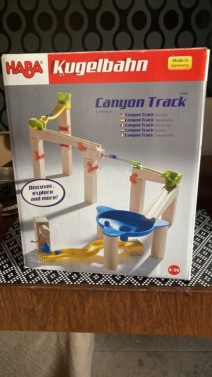 Haba knikkerbaan Canyon Track, Kinderen en Baby's, Speelgoed | Houten speelgoed, Ophalen, Zo goed als nieuw, Overige typen