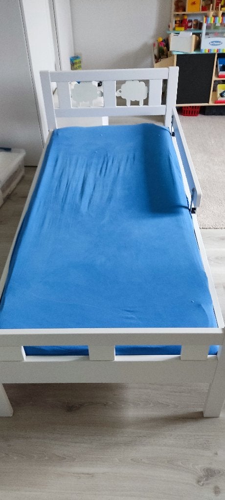 Kinderbedje, Ophalen, 70 tot 85 cm, Zo goed als nieuw, Matras