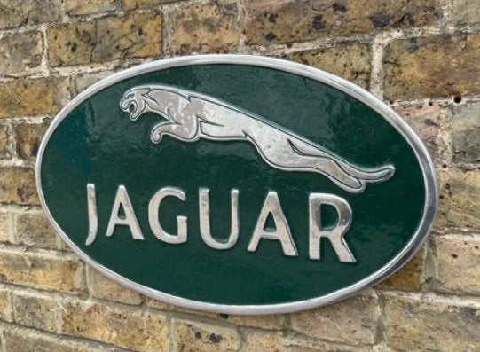 Belle enseigne publicitaire Jaguar Heavy  garage vente, Enlèvement ou Envoi, Neuf, Panneau publicitaire