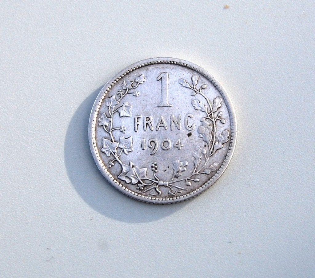 1 frank belgie 1904, Ophalen of Verzenden, Zilver, Losse munt